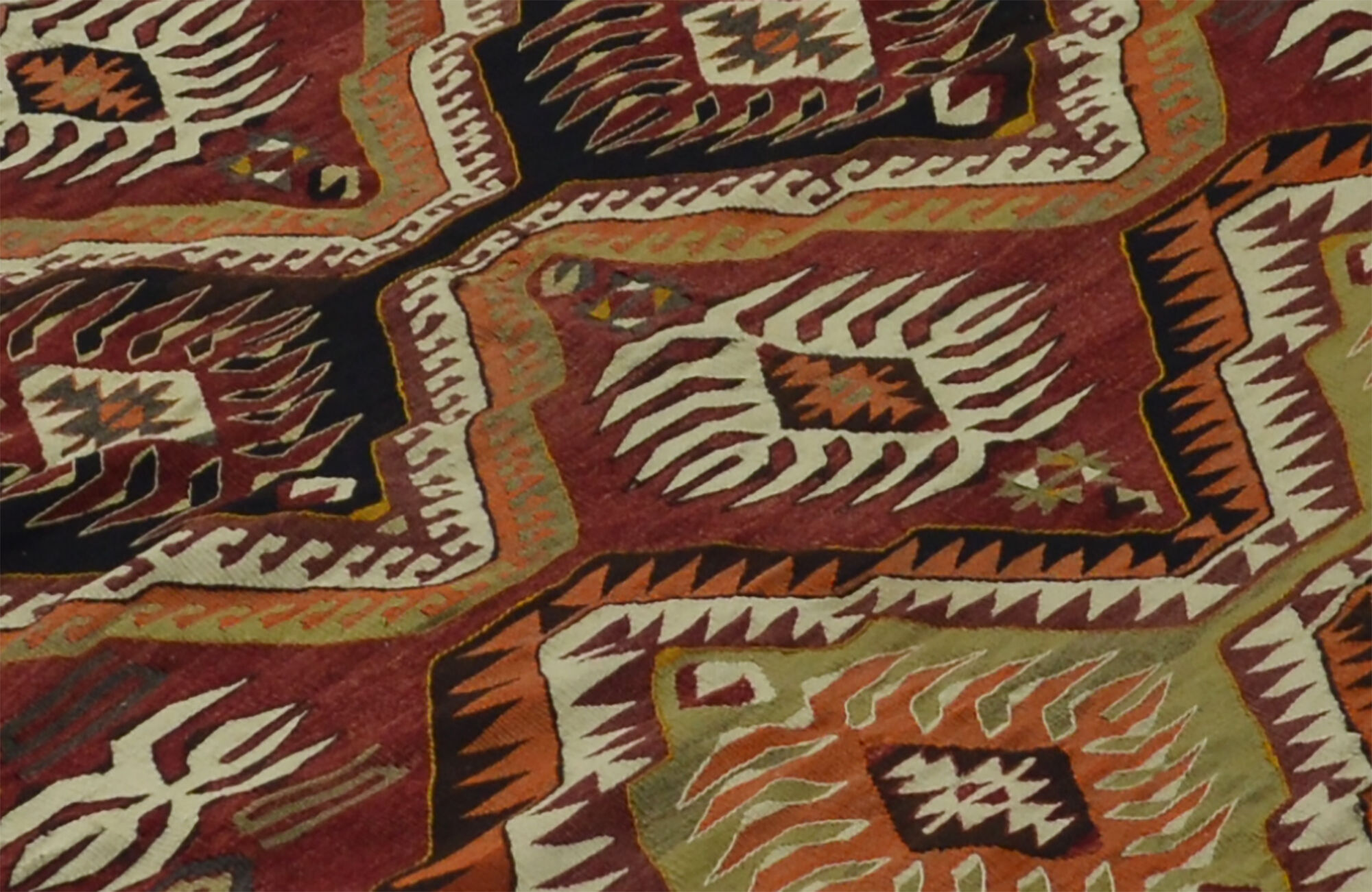 Area kilim rug ,vintage wool turkish handknotted kilim, 290 cmx 151 cm rug