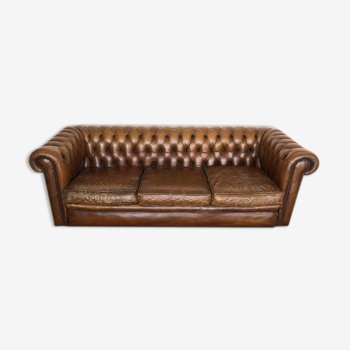 Leather chesterfield 3 seats