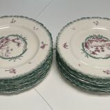 SET OF 12 PLATES - PENTHIÈVRE MODEL - WEDGWOOD MANUFACTURER