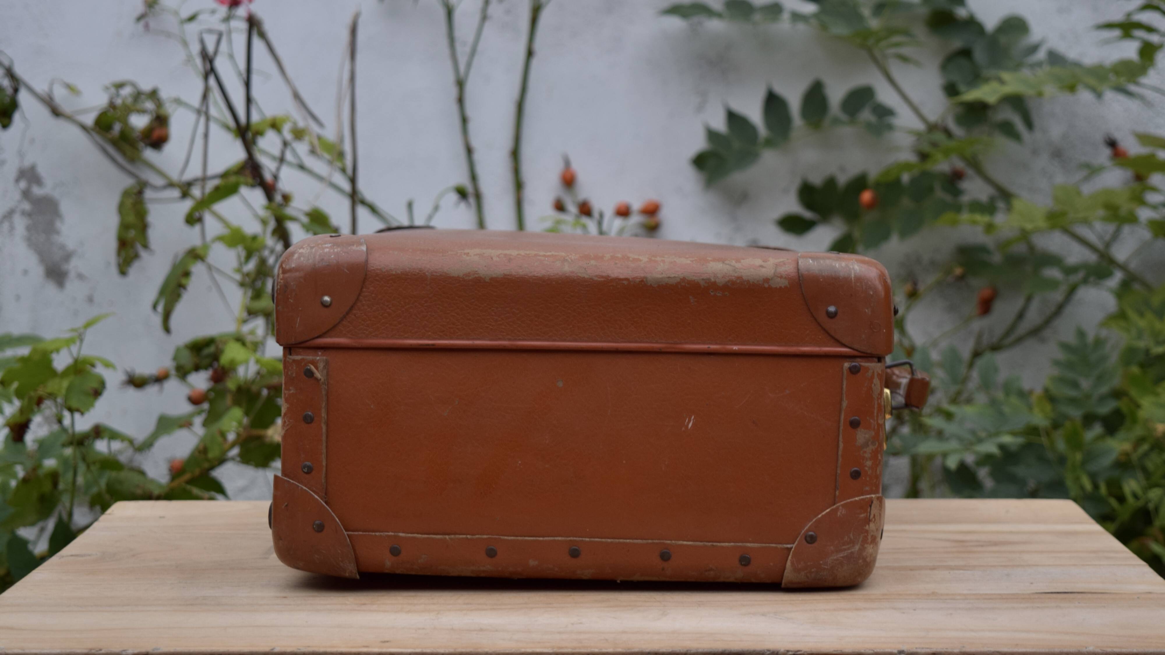 Vintage cardboard suitcase