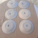 6 flat plates from the Chardon de Gien series