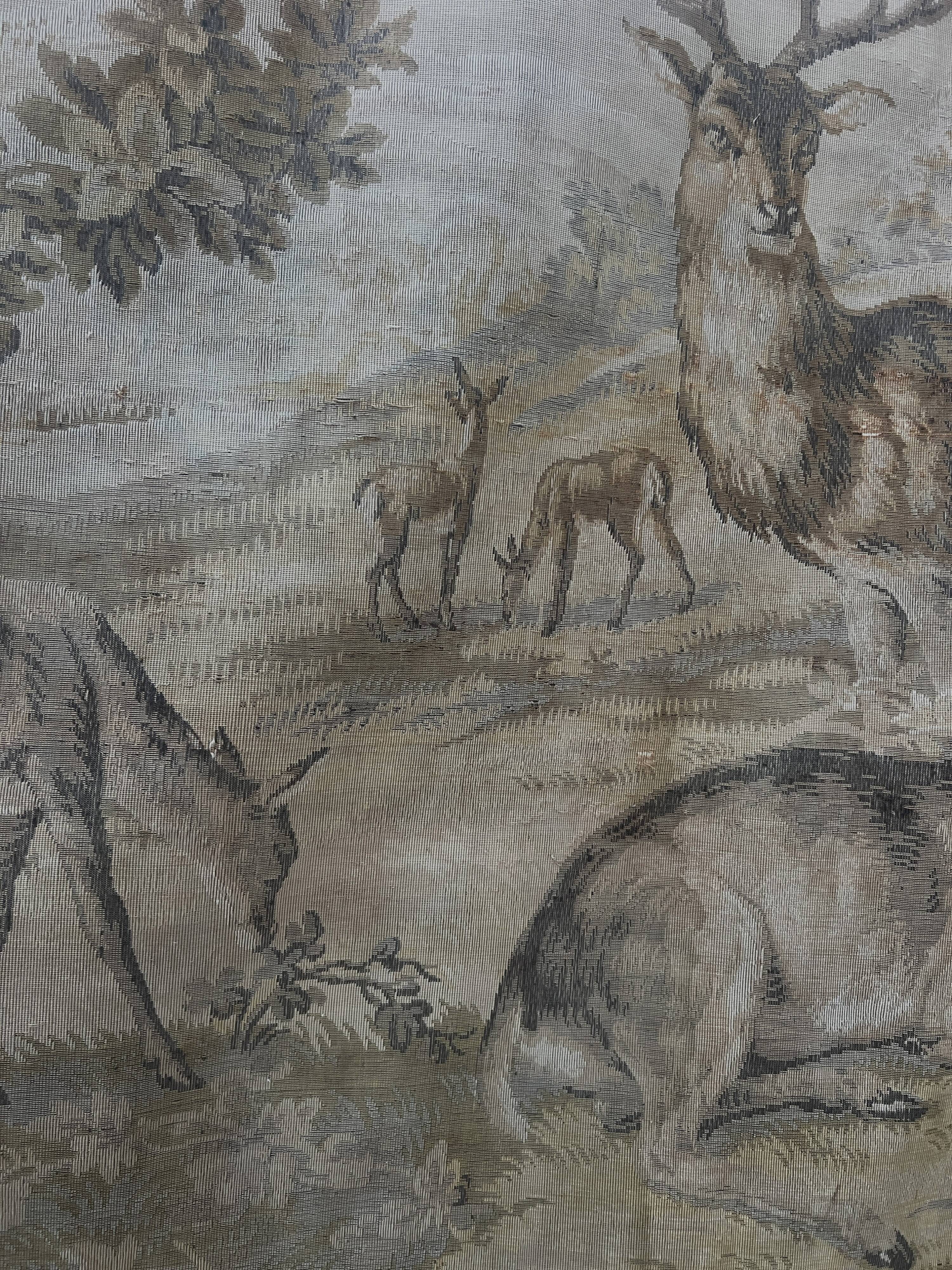 Renaissance-style tapestry with animal motifs, 20th century.