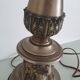 Large metal vine leaf lamp base