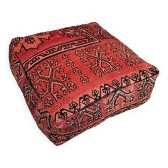 Handmade Berber Kilim pouf, floor cushion