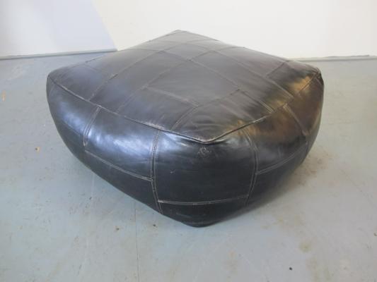Ottoman vintage 70s Sede leather