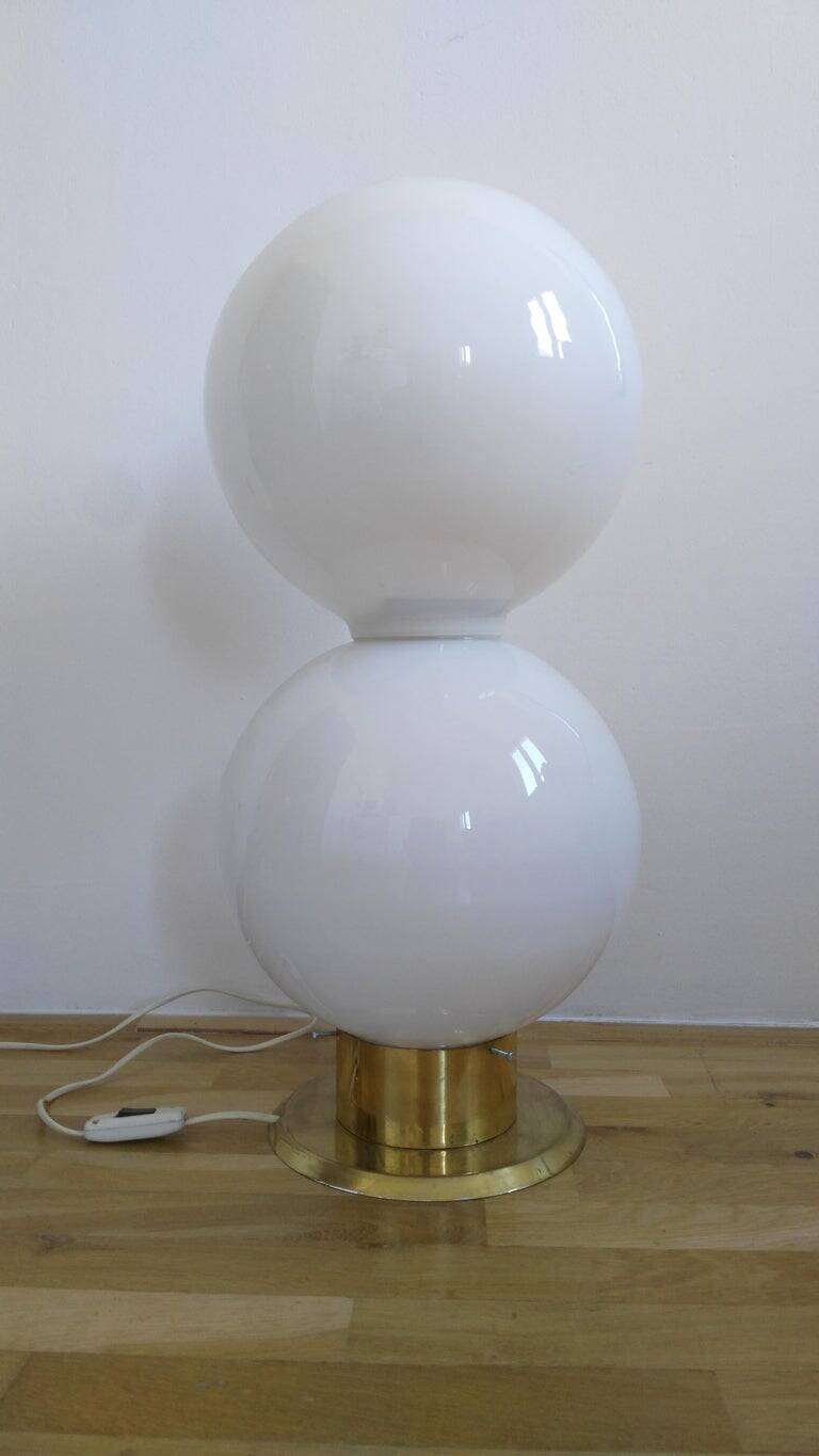 Midcentury Design Glass Floor Lamp, 1970s