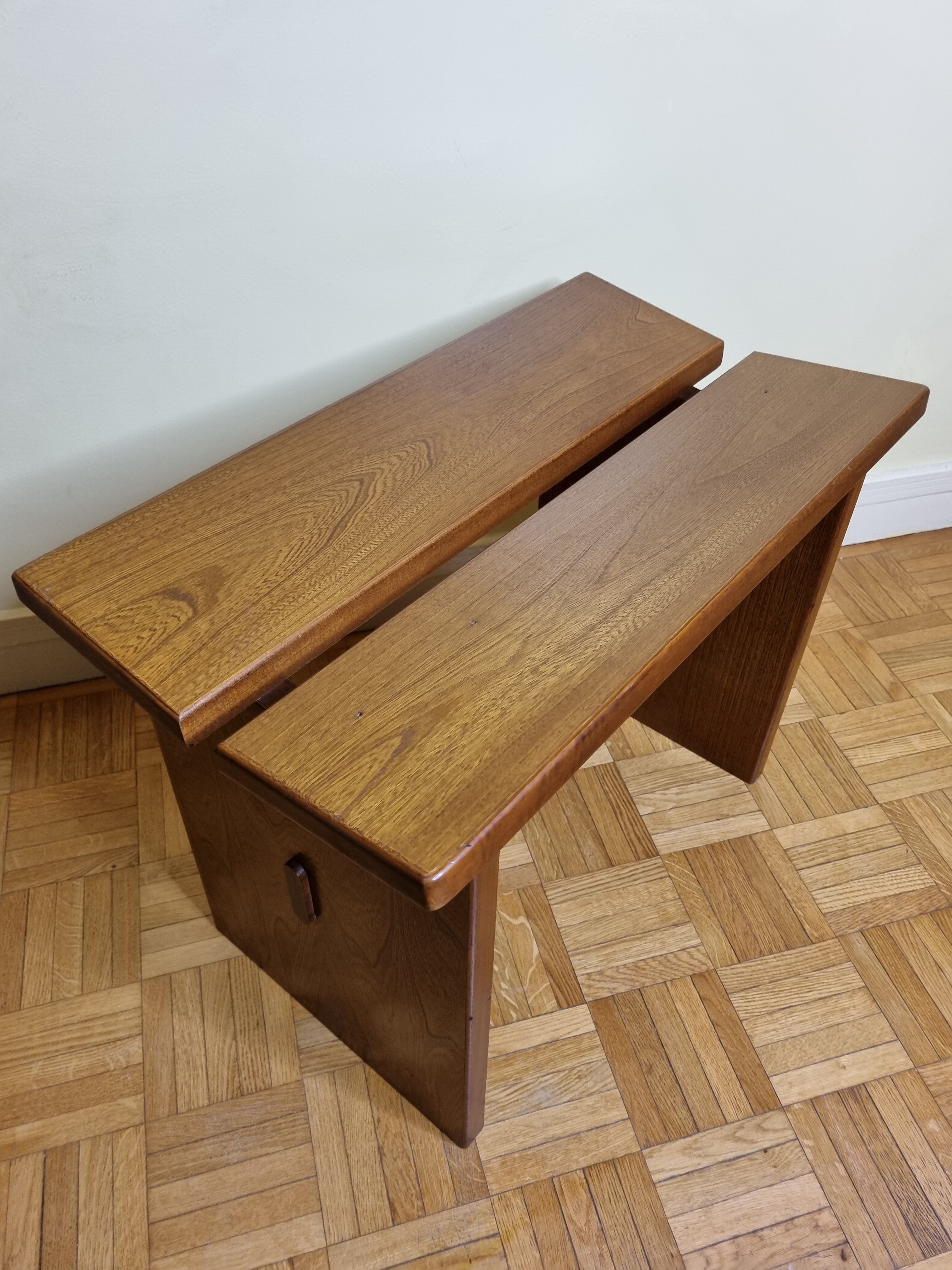 Solid wood bench "Gautier" vintage, 60s-70s