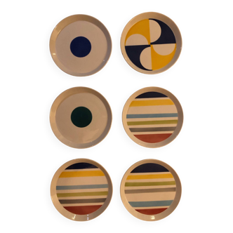Six plates - "Primavera" series - Gio Ponti