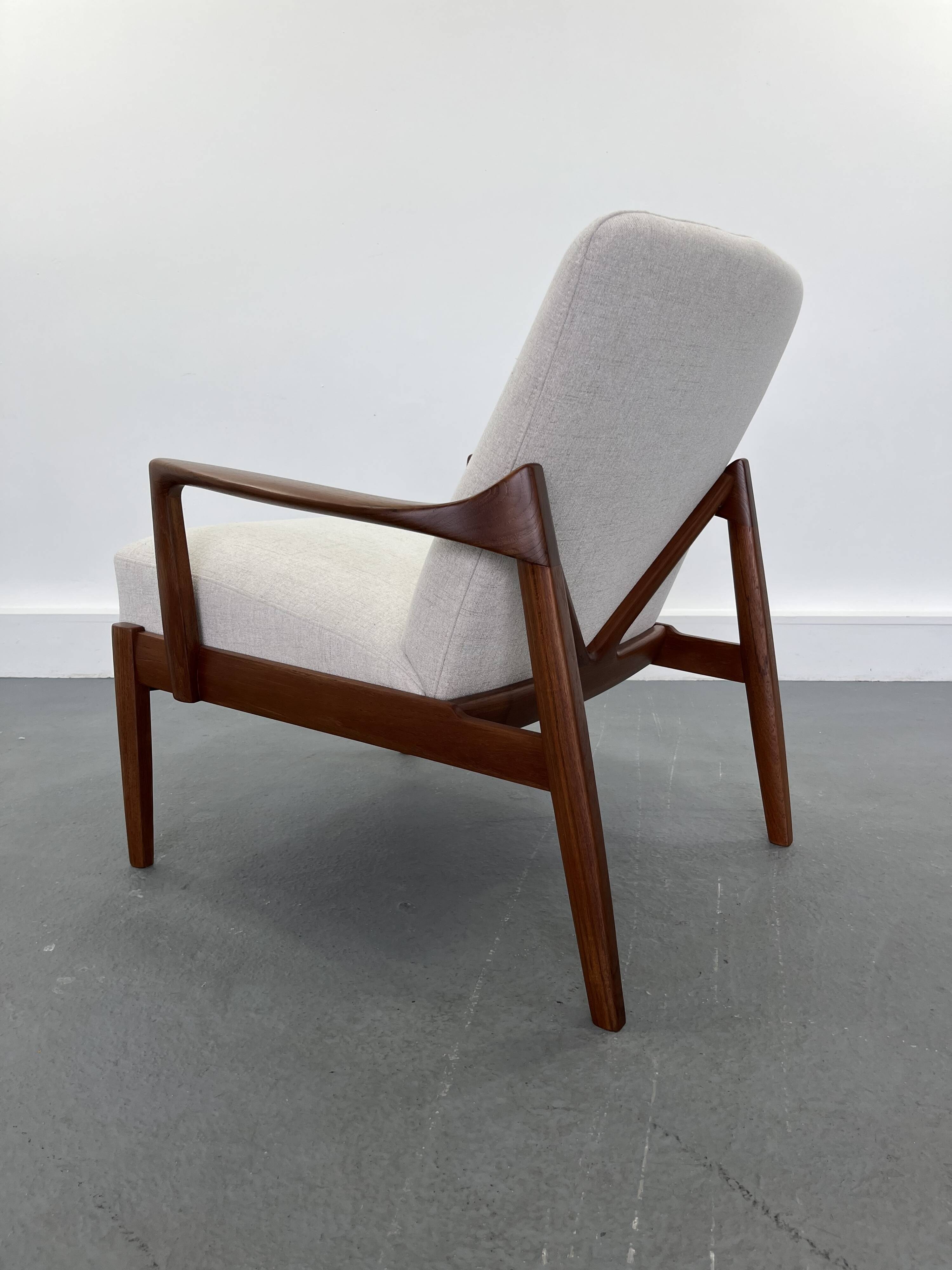 Vintage danish teak lounge chair, 1970s