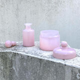 Two pink opaline bottles