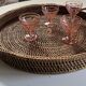 XXL woven rattan tray diameter 46 cm