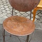 Pair of old metal chairs from the early 20th century