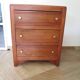 Art Deco chest of drawers in dark wood with 3 drawers, 1950s