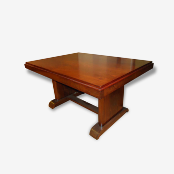 Modernist rosewood veneer dining table.