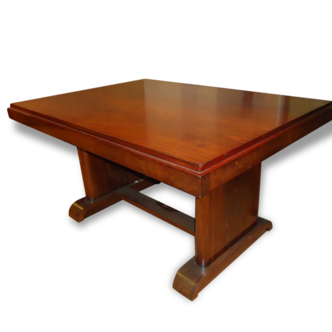 Modernist rosewood veneer dining table.