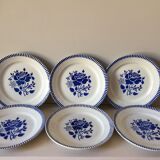 6 dinner plates - lunéville model evian