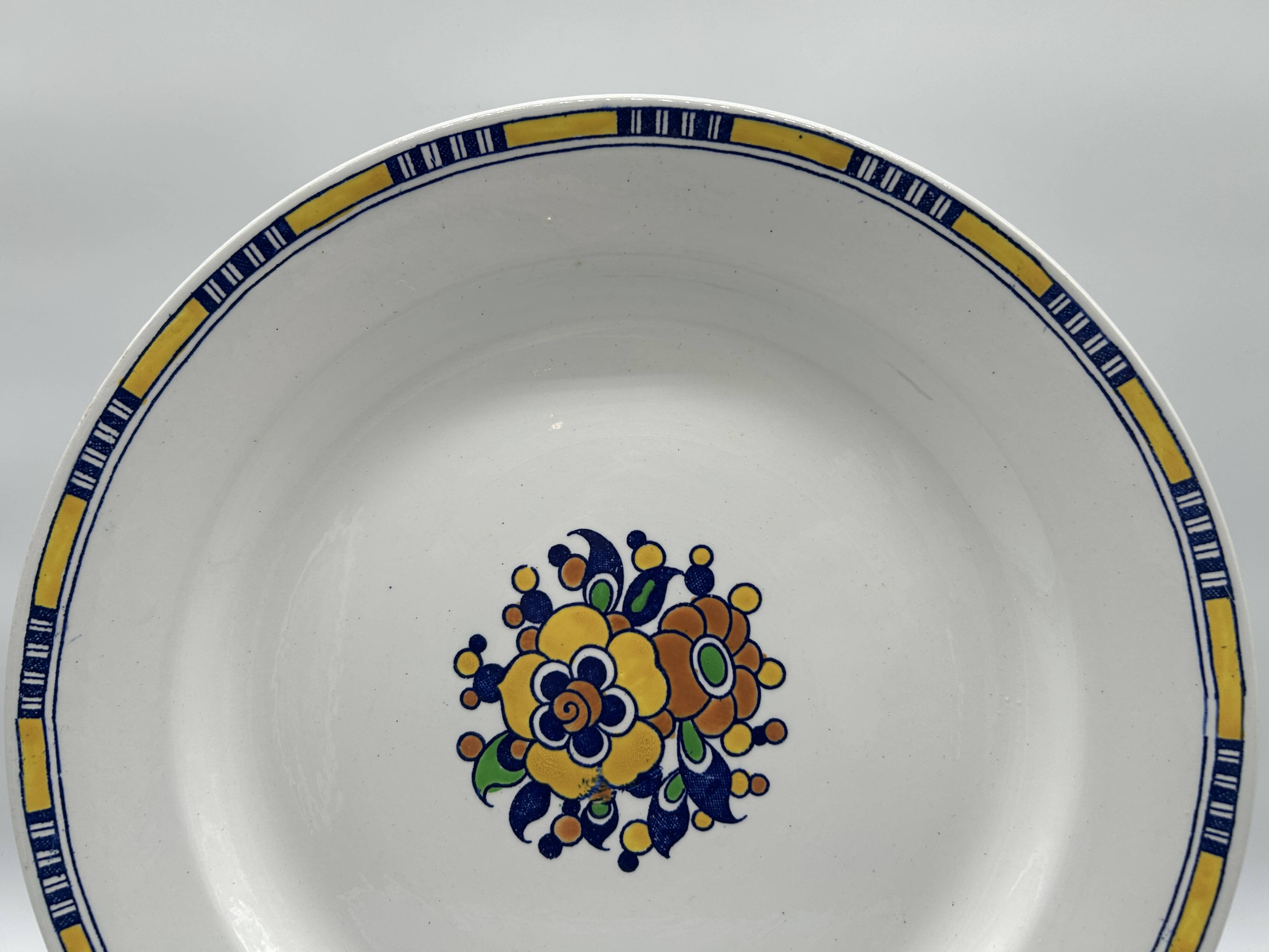 Large art deco plate - boch freres - d1049