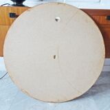 round teak mirror