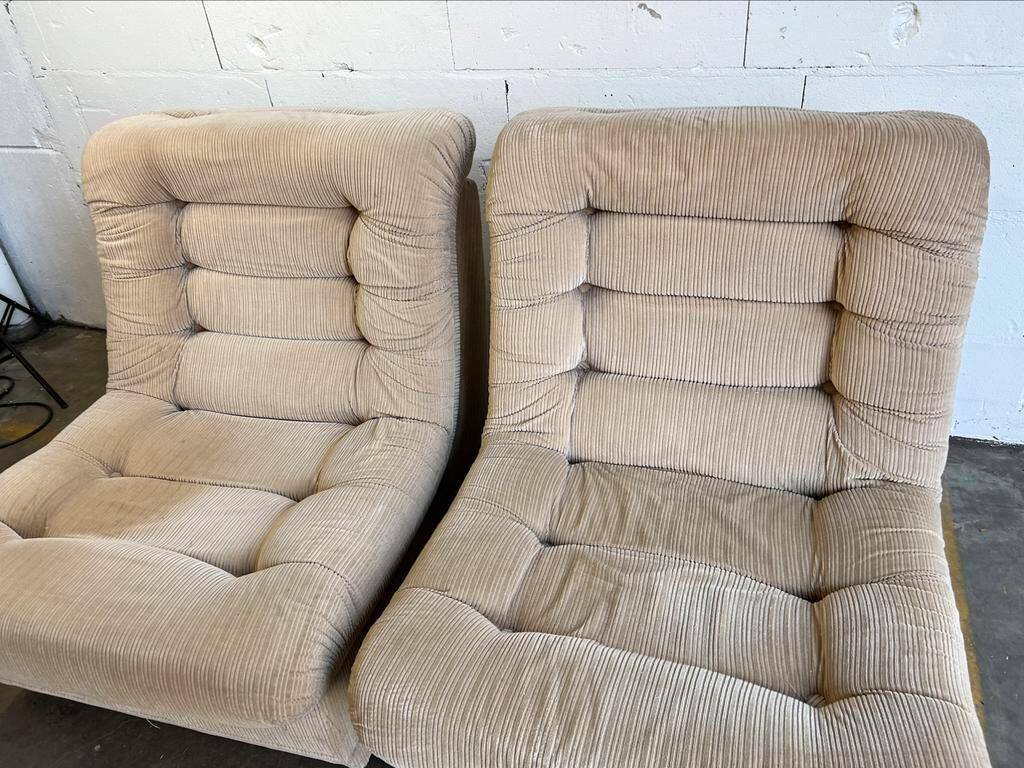 Set of 2 vintage meurop modular armchairs / single seat