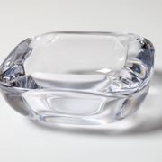 Vintage Heavy Crystal Ashtray / Vannes Le Chatel Crystal / France / 1980s