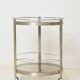 Round brushed aluminium dessert table, 1970-1980