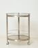 Desserte ronde en aluminium brossé, 1970-1980