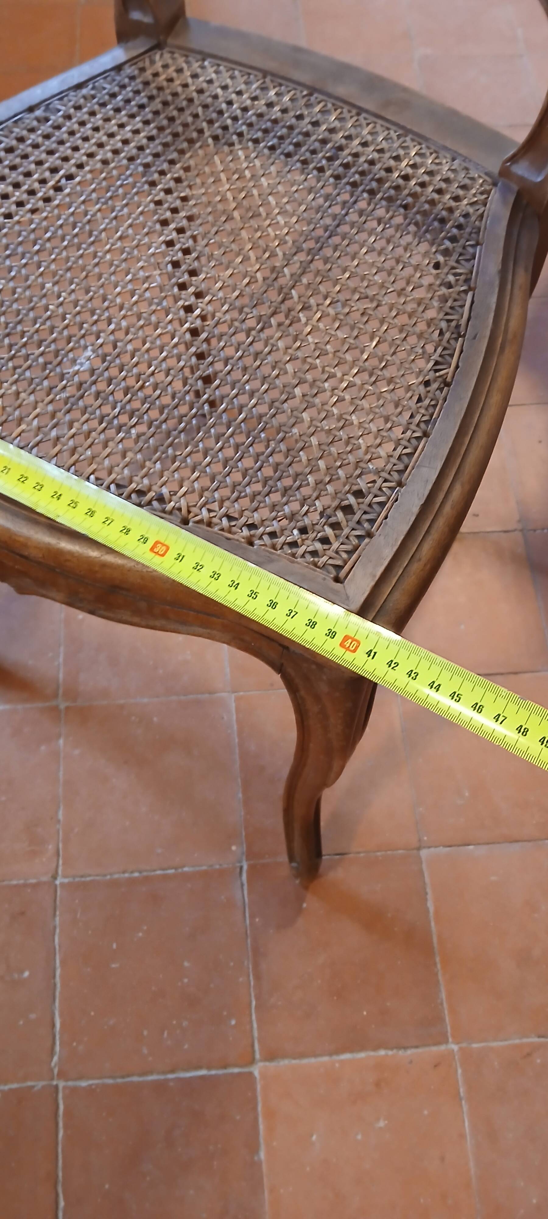 cane seating wooden chairs Regency style