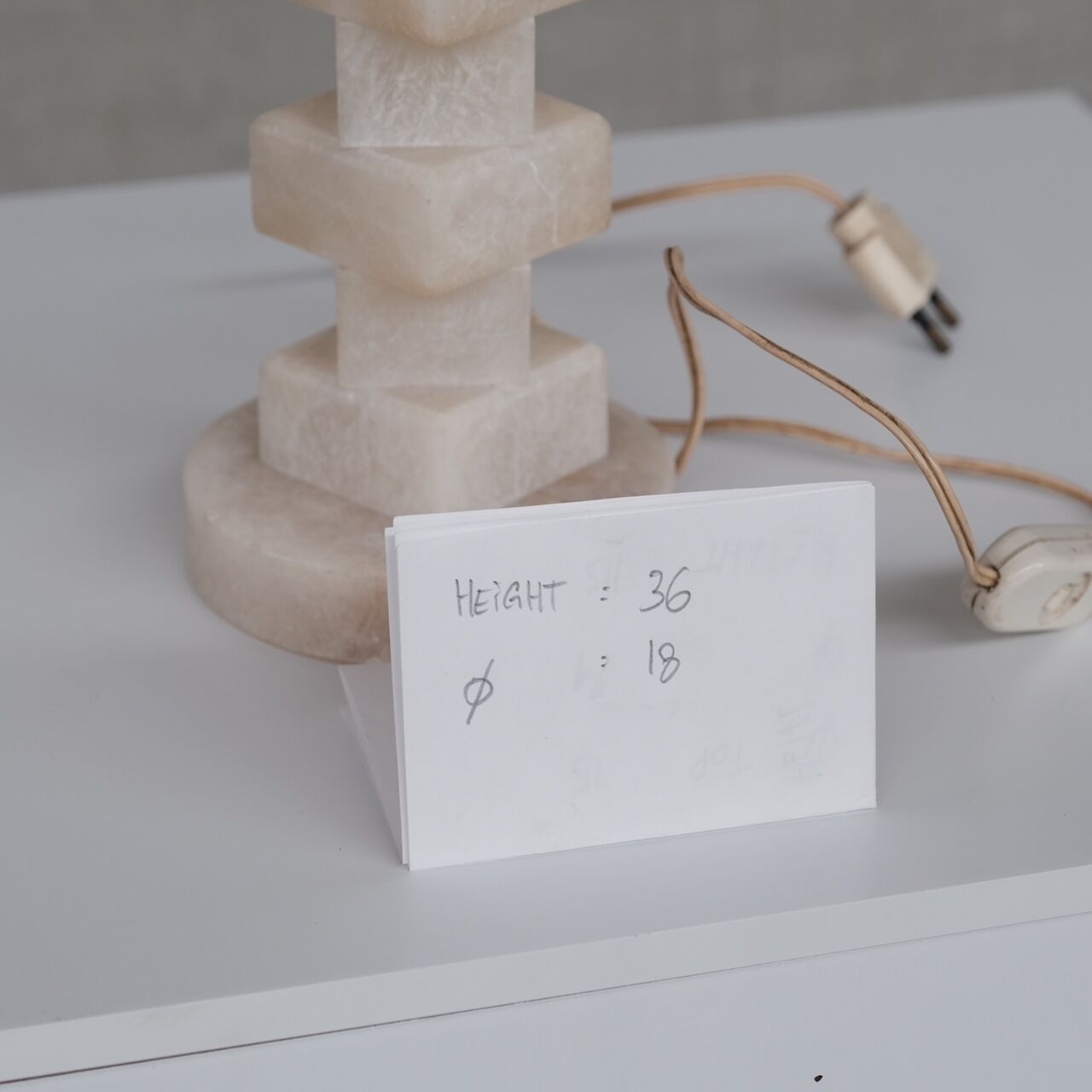 Alabaster french mid-century table lamp