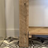 Raw wood workbench / console
