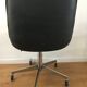 Vintage orange armchair model 451 with wheels by Steelcase Strafor, design by Randall Buck