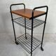 Vintage side table/70s trolley in teak