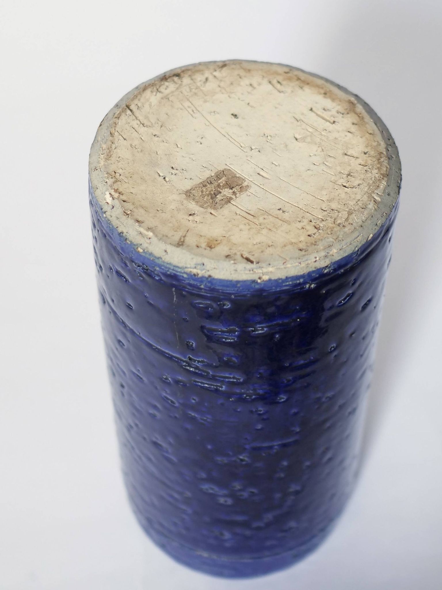 vase rouleau bleu Italie 1960