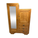 Armoire asymétrique bois brut