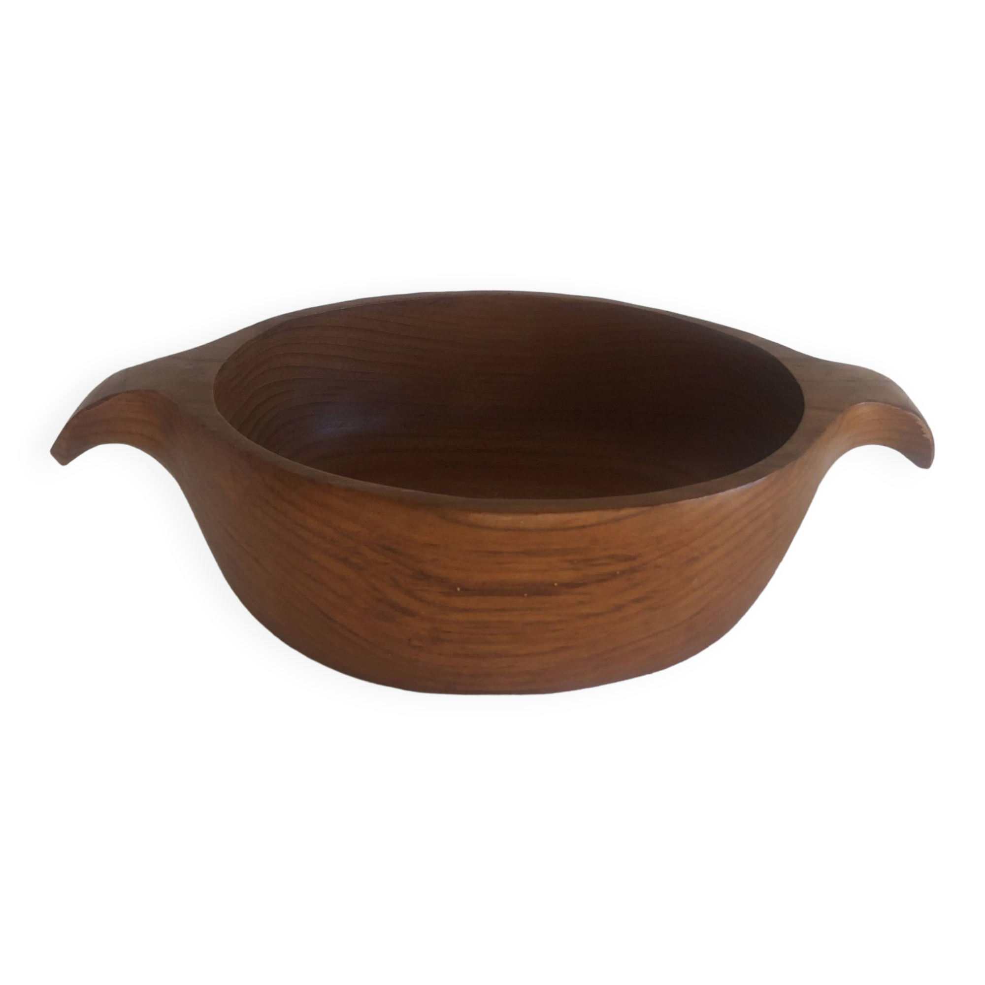 Saladier vintage en teck design scandinave
