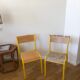 Set of 5 school vintage chairs