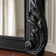 Large antique mirror from the Transition period, with a carved grey frame.
