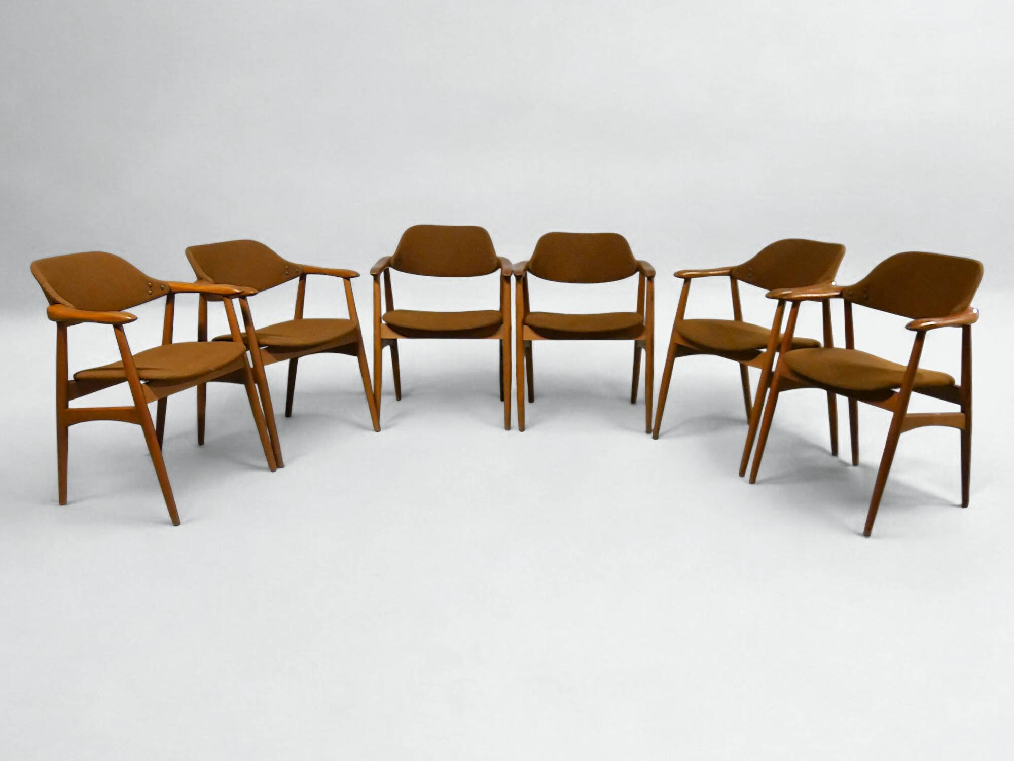 Série de 6 fauteuils danois en teck - Vintage 1960