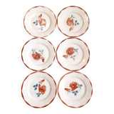 Set of 6 plates Digoin Sarreguemines