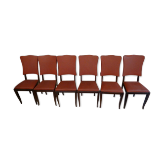 Lot de 6 chaises vintage