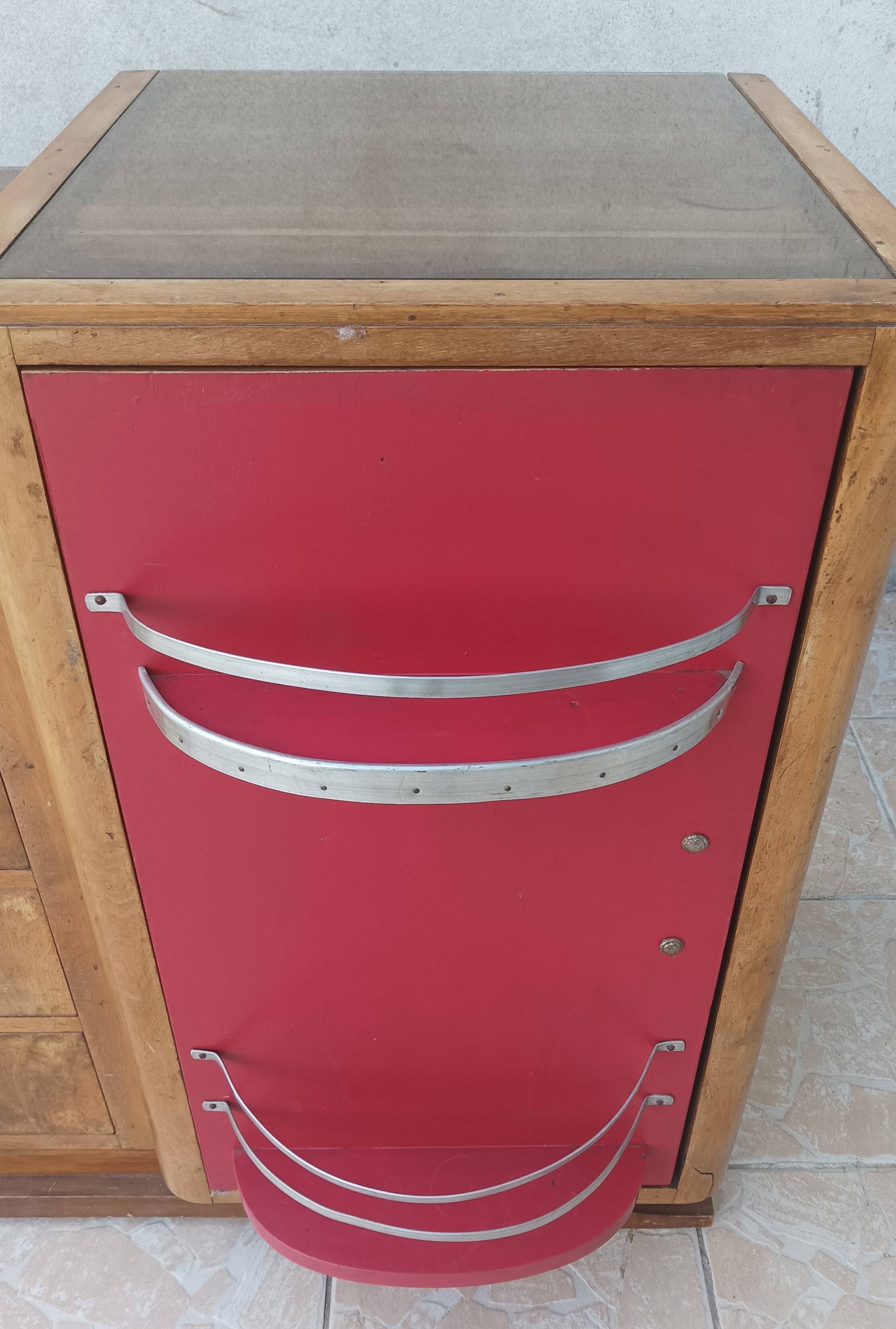 Art Deco period bar buffet in burr walnut