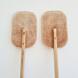 Pair of simple wooden paddles