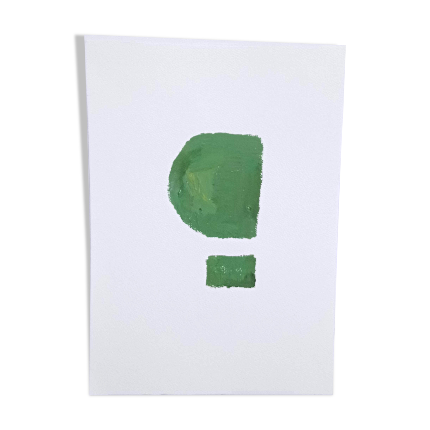 Green geometric minimalist painting