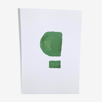 Peinture minimaliste géométrique vert