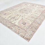 9x12 Faded Beige Large Area Vintage Persian Rug, 277x354 Cm