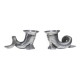 Pair of Horn Silver-Plated Candlesticks, 1960s
