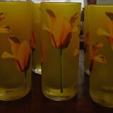 Six Orangeade Glasses 80'