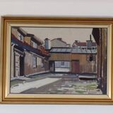 Original Oil on Canvas – “Side Street” by Yo Johansson – Signed, Framed