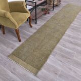 2x12 Olive Green Turkish Runner Rug 65x352Cm SK 242413