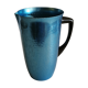 Vintage hammered blue metal pitcher