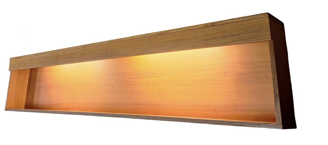 Extra long floating sideboard / wall shelf in teak 210 cm, Denmark 1960s